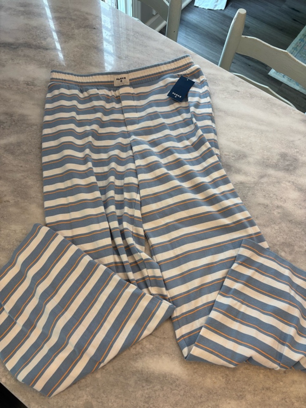 Parke x Target Blue & White Striped Lounge Pants